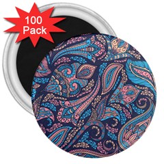 Background Ornament Paisley 3  Magnets (100 Pack)