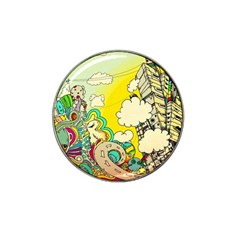 Doodle Wallpaper Artistic Surreal Hat Clip Ball Marker (4 Pack) by Jancukart