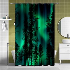 Aurora Northern Lights Celestial Magical Astronomy Shower Curtain 48  X 72  (small) 