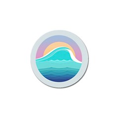 Tsunami Tidal Wave Wave Minimalist Ocean Sea Golf Ball Marker