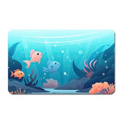 Ai Generated Ocean Sea Fish Aquatic Water Nature 4 Magnet (rectangular) by Pakemis