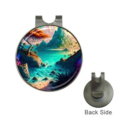 Tropical Paradise Beach Ocean Shore Sea Fantasy Hat Clips With Golf Markers