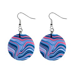 Fluid Art - Abstract And Modern Mini Button Earrings by GardenOfOphir