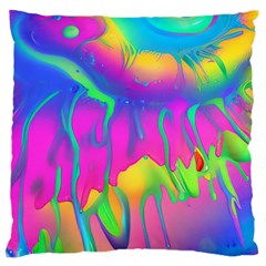 Liquid Art Pattern - Fluid Art - Marble Art - Liquid Background Large Cushion Case (one Side)