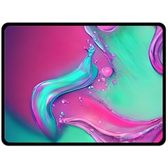 Marble Background - Abstract - Artist - Artistic - Colorful One Side Fleece Blanket (large)