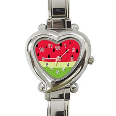 Watermelon Fruit Food Healthy Vitamins Nutrition Heart Italian Charm Watch by Wegoenart