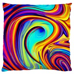 Fluid Art Pattern Large Cushion Case (one Side)