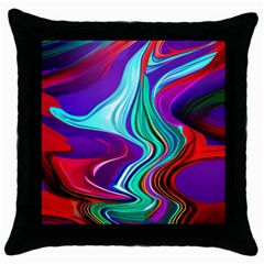 Fluid Background Throw Pillow Case (black) by GardenOfOphir