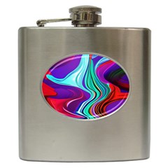 Fluid Background Hip Flask (6 Oz) by GardenOfOphir