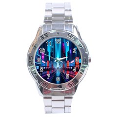 City People Cyberpunk Stainless Steel Analogue Watch