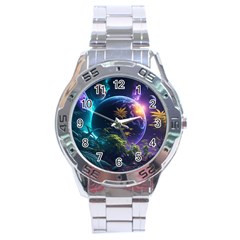 Fantasy People Mysticism Composing Stainless Steel Analogue Watch by Jancukart