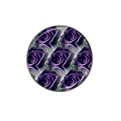 Purple Flower Rose Petals Plant Hat Clip Ball Marker (4 Pack)