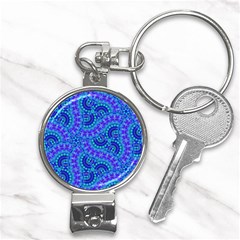 Background Pattern Geometric Nail Clippers Key Chain