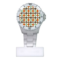 Stylish Pattern Plastic Nurses Watch by GardenOfOphir
