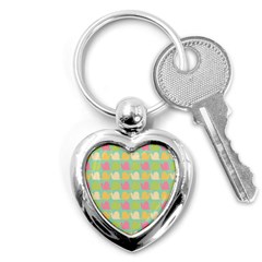 Slugs Pattern Key Chain (heart) by GardenOfOphir