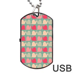 Colorful Slugs Dog Tag Usb Flash (one Side) by GardenOfOphir