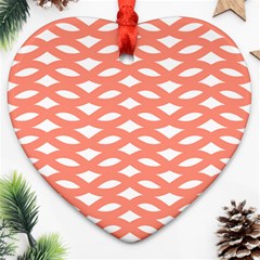 Lattice Iv Heart Ornament (two Sides) by GardenOfOphir