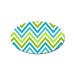 Green Chevron Sticker (oval) by GardenOfOphir