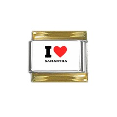 I Love Samantha Gold Trim Italian Charm (9mm) by ilovewhateva