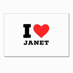 I Love Janet Postcard 4 x 6  (pkg Of 10) by ilovewhateva