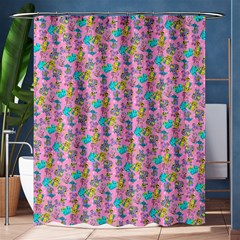 Bunnypatterhnpimksmall Shower Curtain 60  X 72  (medium)