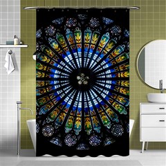 Mandala Floral Rose Window Strasbourg Cathedral France Shower Curtain 48  X 72  (small)  by Semog4