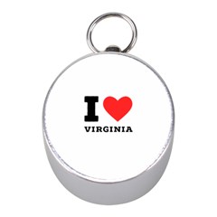 I Love Virginia Mini Silver Compasses