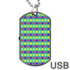 Pattern 250 Dog Tag Usb Flash (one Side) by GardenOfOphir