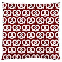 Red Pretzel Illustrations Pattern Standard Premium Plush Fleece Cushion Case (one Side) by GardenOfOphir