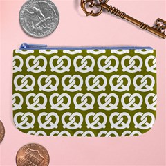 Olive Pretzel Illustrations Pattern Large Coin Purse by GardenOfOphir