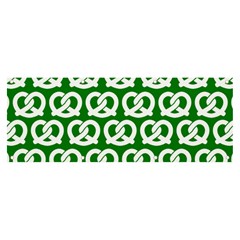 Green Pretzel Illustrations Pattern Banner And Sign 8  X 3  by GardenOfOphir