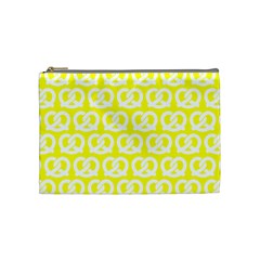 Yellow Pretzel Illustrations Pattern Cosmetic Bag (medium) by GardenOfOphir