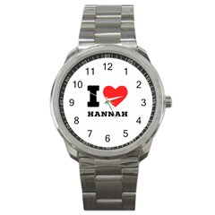 I Love Hannah Sport Metal Watch by ilovewhateva