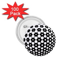 Sphere Spherical Circular Monochrome Circle Art 1 75  Buttons (100 Pack) 