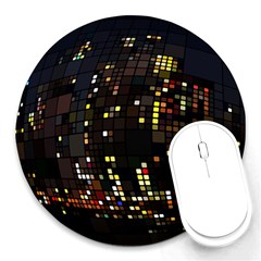 Abstract Visualization Graphic Background Textures Round Mousepad