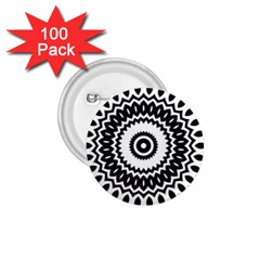 Circular Concentric Radial Symmetry Abstract 1 75  Buttons (100 Pack)  by Jancukart