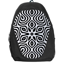 Pattern Wave Symmetry Monochrome Abstract Backpack Bag