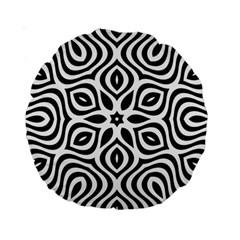 Pattern Wave Symmetry Monochrome Abstract Standard 15  Premium Round Cushions