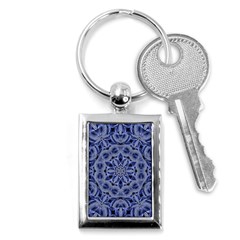 Mandala Pattern Rosette Kaleidoscope Abstract Key Chain (rectangle)