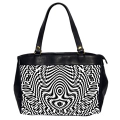 Monochrome Symmetry Abstract Oversize Office Handbag (2 Sides) by Jancukart