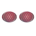 Sphere Spherical Metallic Colorful Circular Orb Cufflinks (Oval) Front(Pair)