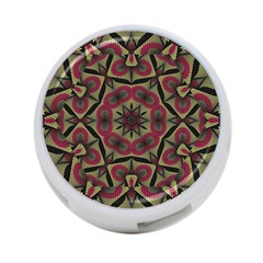 Mandala Rosette Pattern Kaleidoscope Abstract 4-port Usb Hub (two Sides)