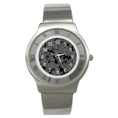 Modern Tribalism Elegance Print Stainless Steel Watch by dflcprintsclothing