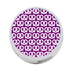 Purple Pretzel Illustrations Pattern 4-port Usb Hub (two Sides) by GardenOfOphir