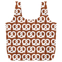 Brown Pretzel Illustrations Pattern Full Print Recycle Bag (xxl) by GardenOfOphir