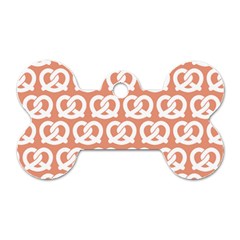 Salmon Pretzel Illustrations Pattern Dog Tag Bone (one Side) by GardenOfOphir