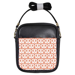 Salmon Pretzel Illustrations Pattern Girls Sling Bag by GardenOfOphir