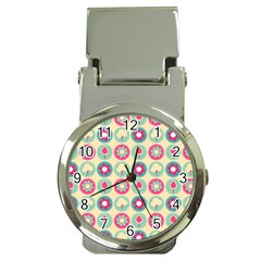 Chic Floral Pattern Money Clip Watches by GardenOfOphir