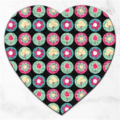 Chic Floral Pattern Jigsaw Puzzle (heart)