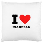 I love isabella Large Premium Plush Fleece Cushion Case (One Side) Front